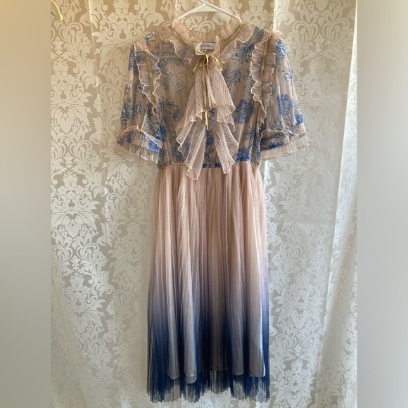 CHICWISH Size S/M - Gradient Mesh Tulle Pleated Dress - Picture 2 of 14